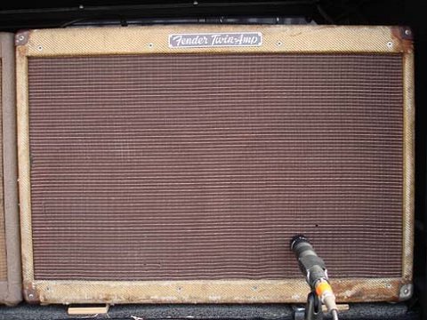 Keef's well-worn Fender Tweed Twin amp